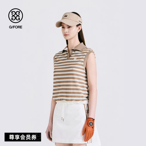 G/FORE吉福官方春夏新品女士高尔夫服装STRIPED SLEEVELESS无袖衫