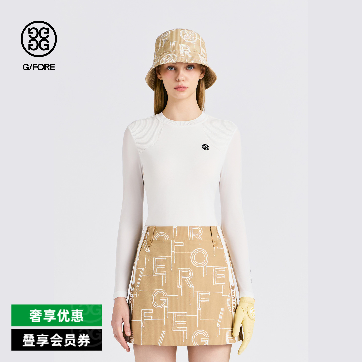 G/FORE吉福官方女士高尔夫服装CREWNECK SWEATER针织衫图片
