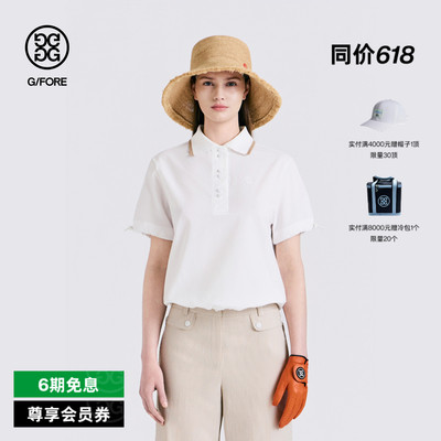 G/FORE吉福官方春夏新品女士高尔夫服装SEERSUCKER 短袖POLO衫