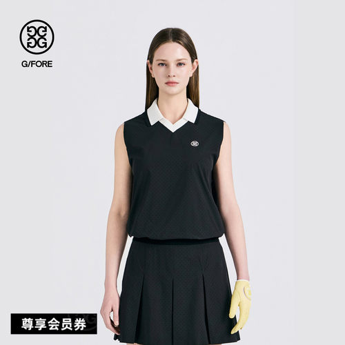 G/FORE吉福官方早秋新品女士高尔夫服装SLEEVELESS POLO无袖衫
