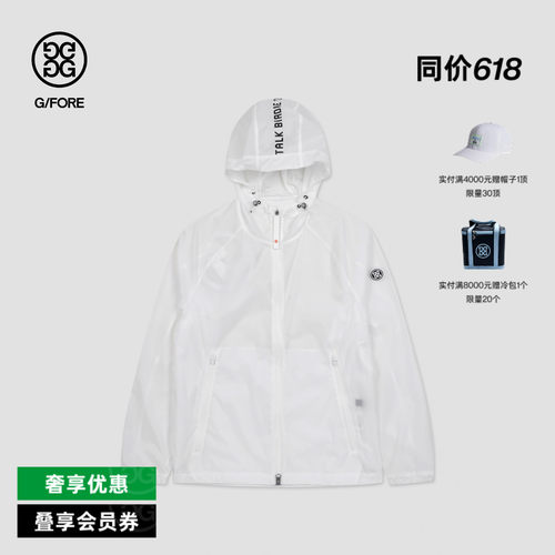 G/FORE男款防风衣连帽