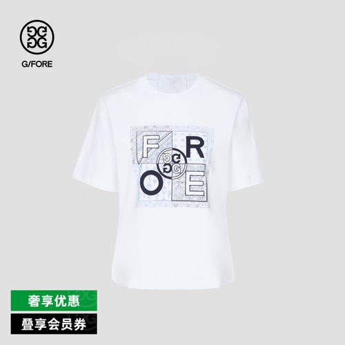 G/FORE吉福官方春夏女士高尔夫服装T-SHIRT短袖T恤衫