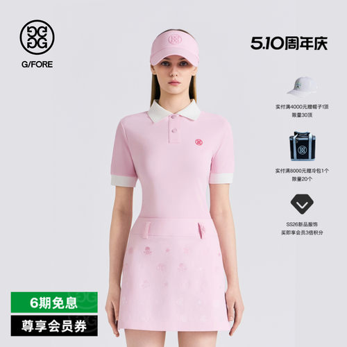 G/FORE吉福官方春夏新品女士高尔夫服装PIQUÉ POLO针织衫