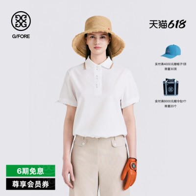 G/FORE吉福官方春夏新品女士高尔夫服装SEERSUCKER 短袖POLO衫