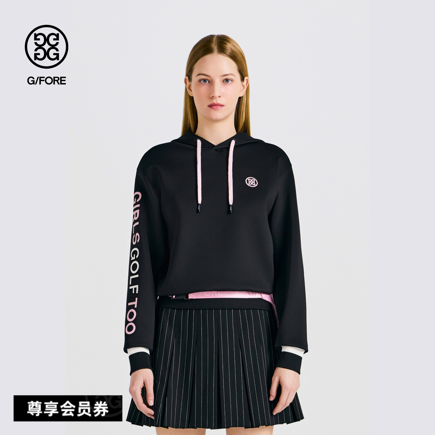G/FORE吉福官方春夏新品女士高尔夫服装TECH HOODIE针织连帽衫图片