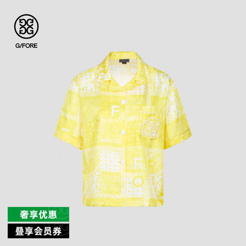G/FORE吉福官方春夏女士高尔夫服装PAJAMA SHIRKET半袖衬衫