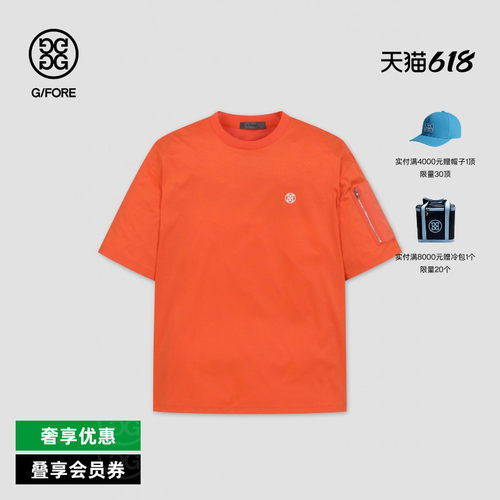 G/FORE吉福官方男士高尔夫服装OVERFIT针织短袖T恤衫