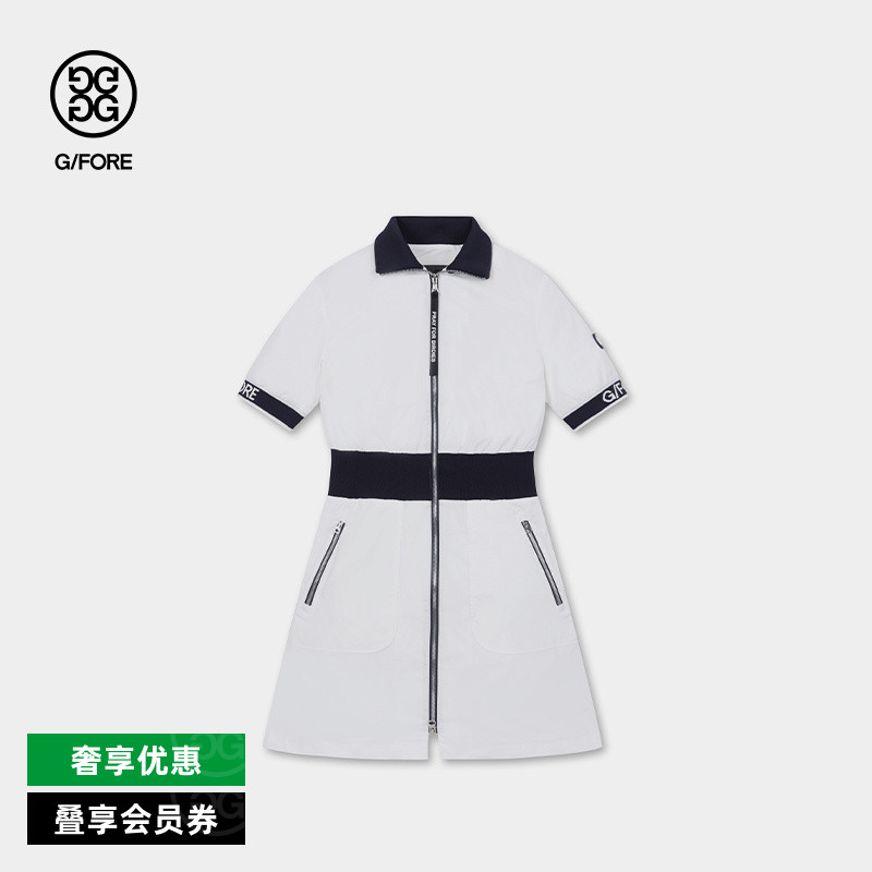 女式连衣裙休闲时尚白色GFORE