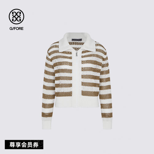 G/FORE吉福官方春夏新品女士高尔夫服装FULL-ZIP SWEATER针织罩衫