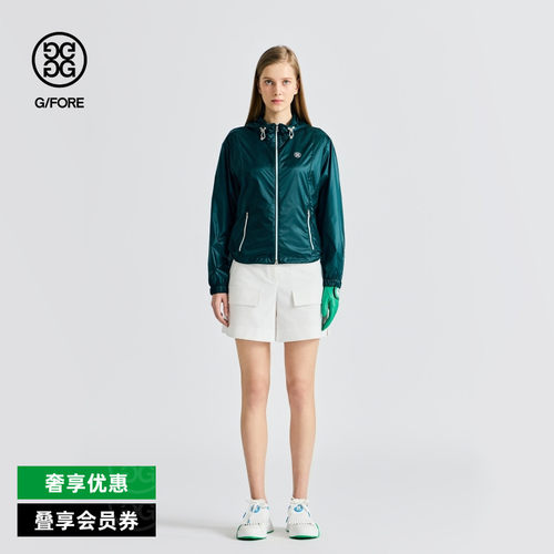 G/FORE吉福官方春夏女士高尔夫服装GLOSSY连帽夹克外套