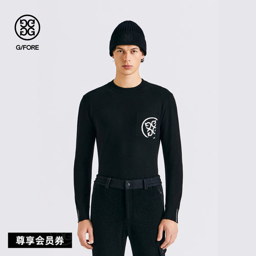 G/FORE吉福官方秋冬男士高尔夫服装ROUNDNECK SWEATER针织衫