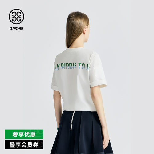 G/FORE吉福官方春夏女士高尔夫服装PULLOVER短袖T恤