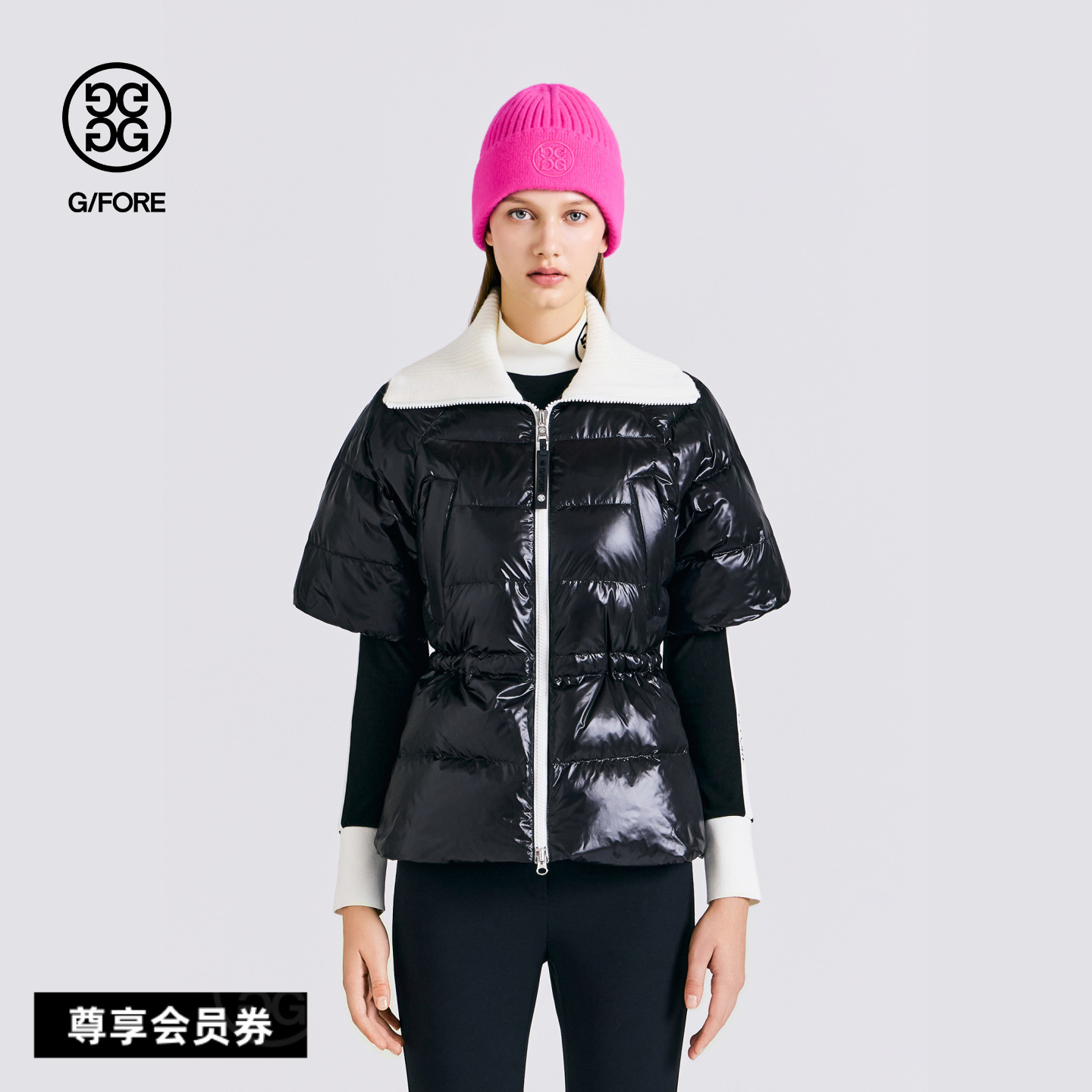 GFORE吉福官方秋冬新品女士高尔夫服装DOWN JACKET半袖羽绒服