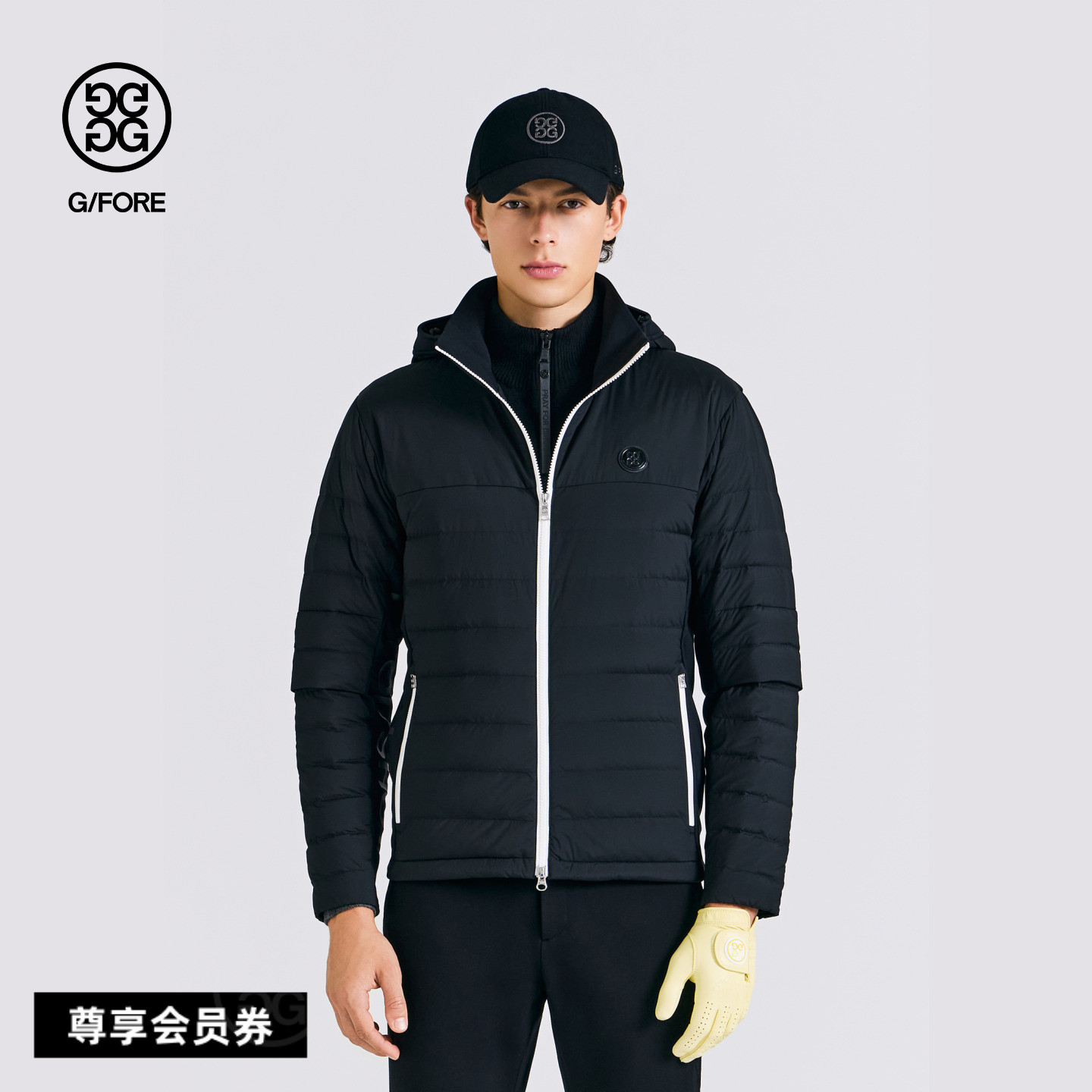 GFORE吉福官方秋冬新品男士高尔夫服装DOWN JACKET连帽羽绒服