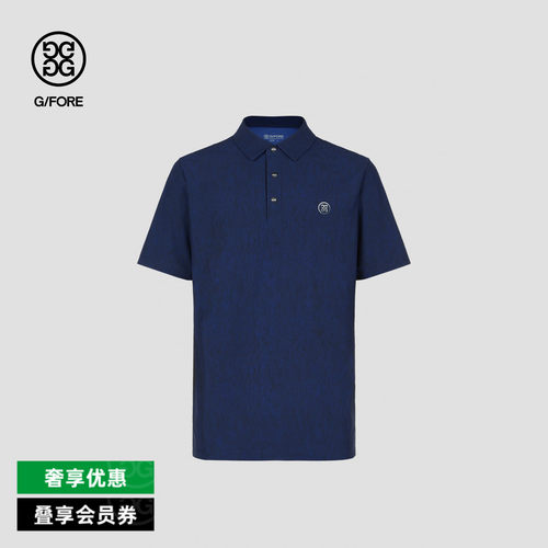 G/FORE吉福官方男士高尔夫服装TEXTURED PATTERN短袖POLO