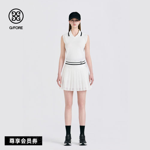 G/FORE吉福官方早秋新品女士高尔夫服装PLEATS SHORT百褶短裙