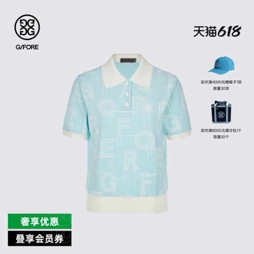 G/FORE吉福官方女士高尔夫服装GRAPHIC POLO衫