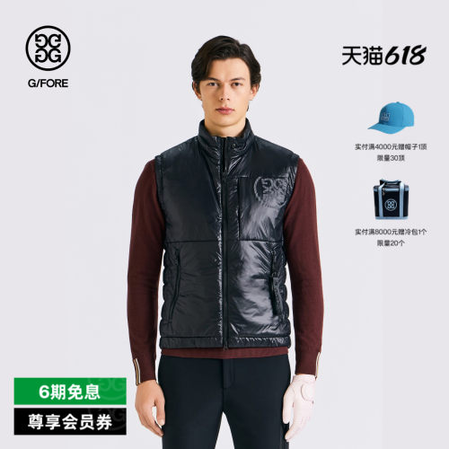 GFORE吉福官方男士高尔夫服装DOWN VEST羽绒马甲