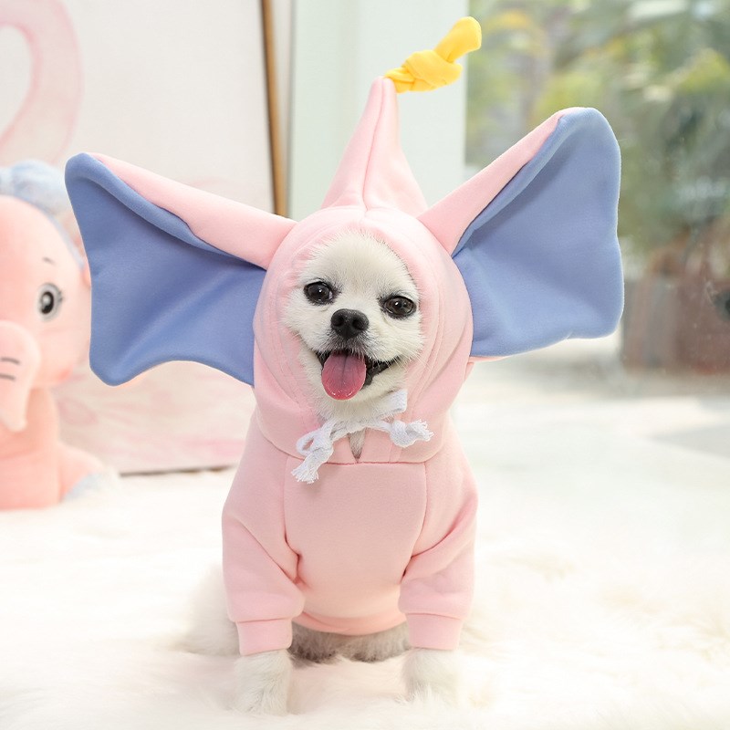 大象变身狗狗猫咪小中型犬秋冬A卫衣抓绒衣服用品宠物泰迪法斗博