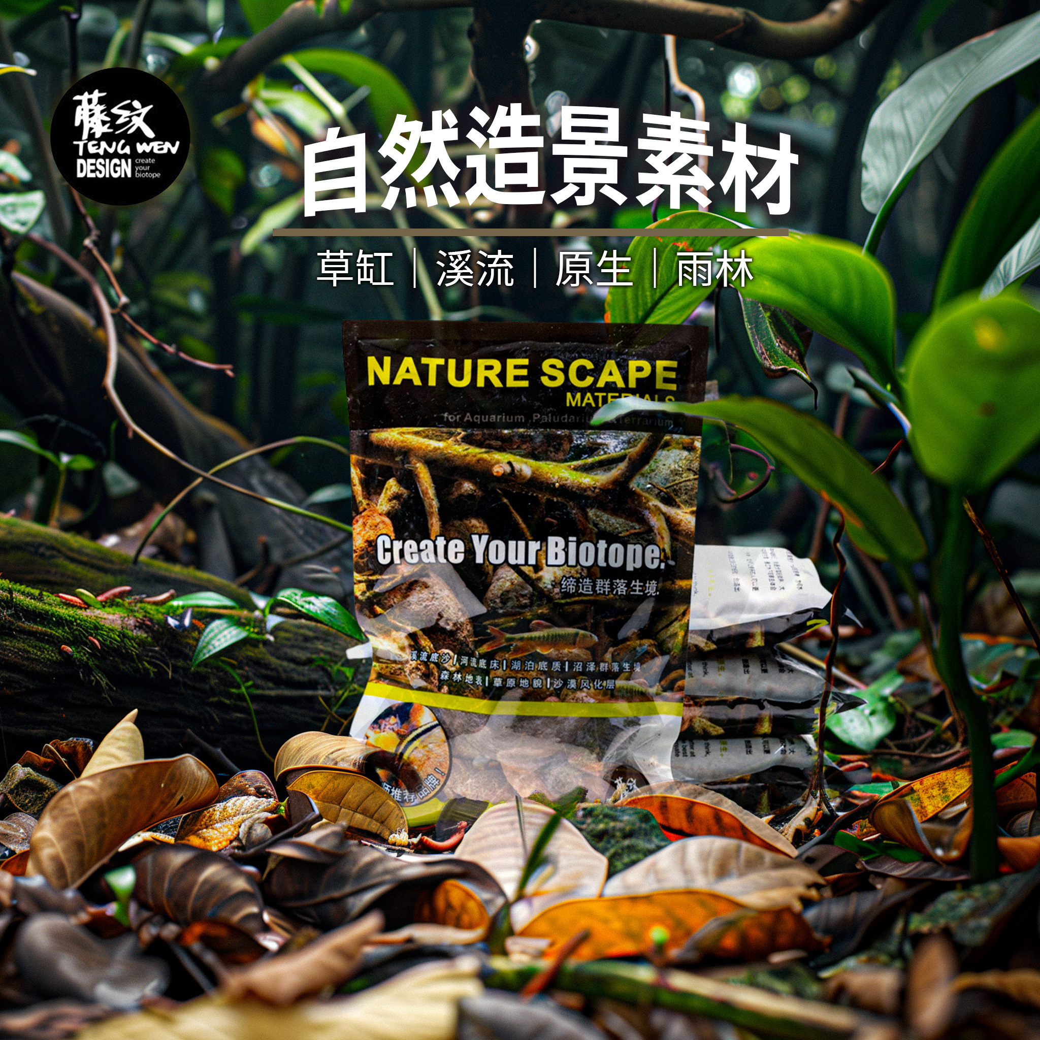 免洗鱼缸造景砂自然素材鱼缸装饰