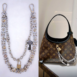 饰链 链条装 适用lv biker包包珍珠双链子挂饰改造缪思女神LISA同款