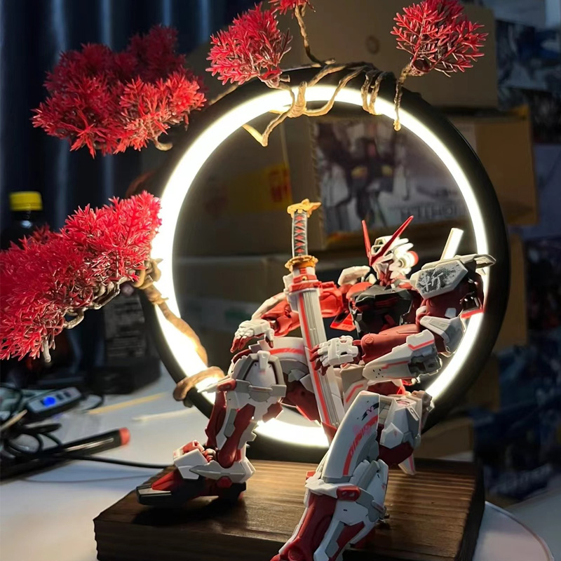 高达模型手办MG红异端背景摆件装饰灯光强袭灯圈USB接口改装配件图片