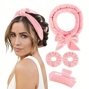 蝴蝶结懒人卷发神器无热不伤发大波浪睡觉定型卷发棒大卷蓬发器