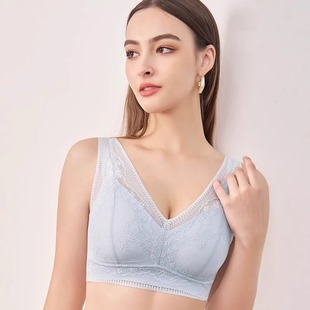 2026新款蕾丝小胸聚拢内衣女聚拢防下垂收副乳透气薄款背心文胸罩