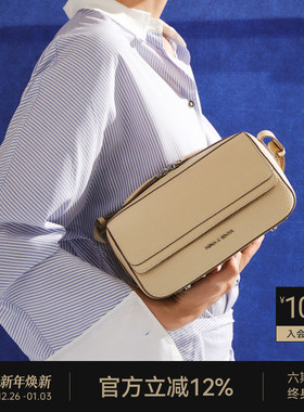 NINA ENYA/妮娜恩雅信箱包中号波士顿包头层牛皮单肩斜挎手提包女