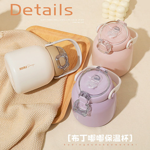 新款 防摔儿童保温杯简约304不锈钢吸管水杯大容量家用吸管杯杯子