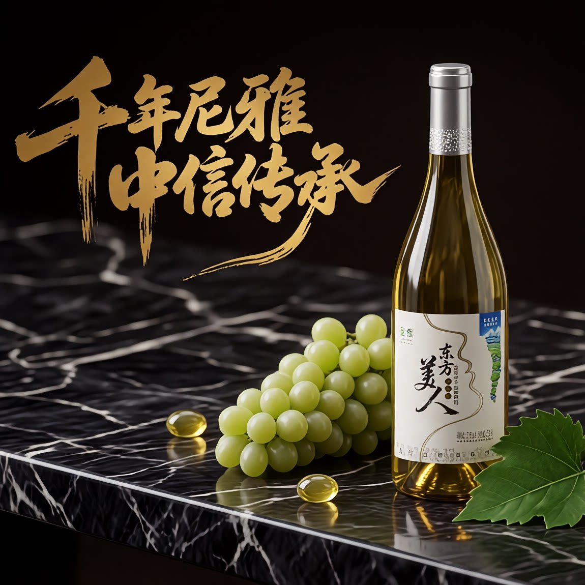 尼雅雷司令干白葡萄酒750ml*6瓶整箱12.5度新疆生态产地口感清爽