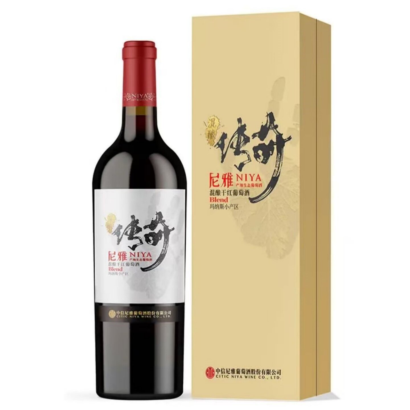 尼雅传奇赤霞珠混酿干红葡萄酒750ml礼盒装13.5%vol新疆生态产区