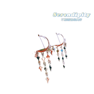 香港正生纯银925银耳饰简约春夏款素银亮片耳扣通体纯银耳坠流苏