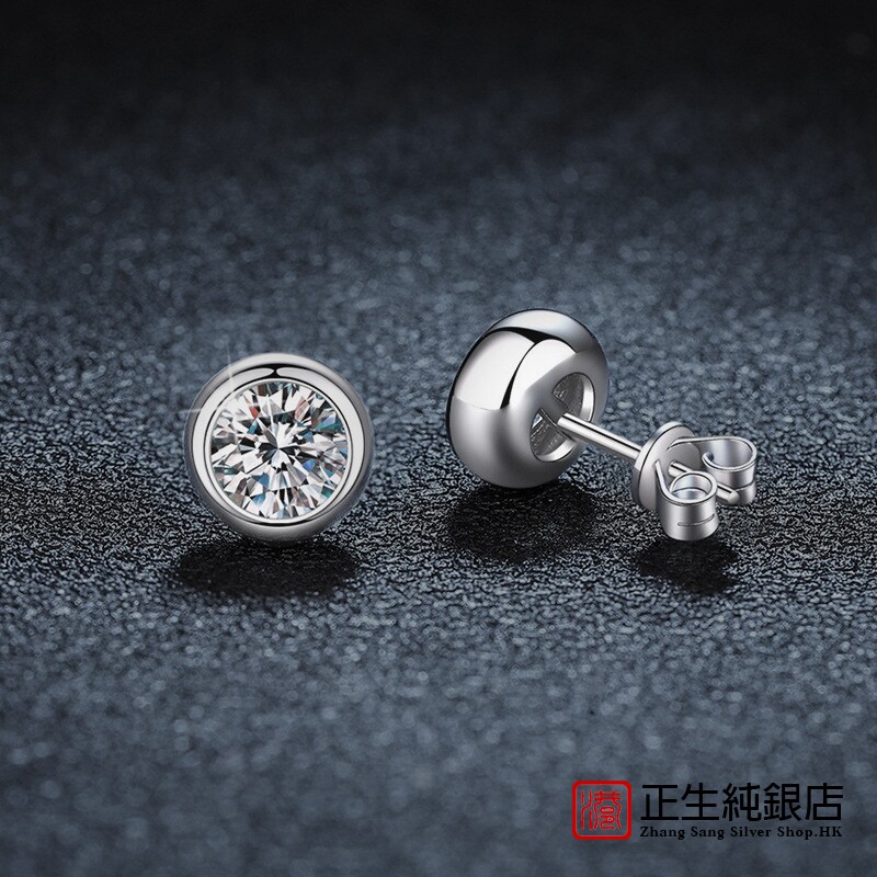 香港正生纯银s925经典泡耳