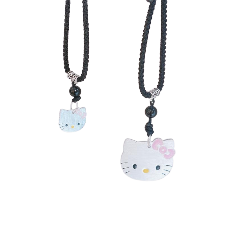 kitty吊坠项链凯蒂猫纯银