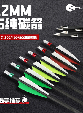 碳箭碳素箭新款内径6.2mm箭头可换千六直度户外射箭训练箭支