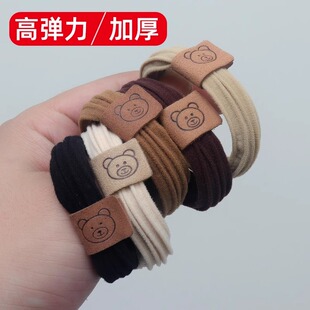 夏季 简约高弹力无接缝头绳皮筋女发绳皮套扎头发圈耐用高马尾头饰