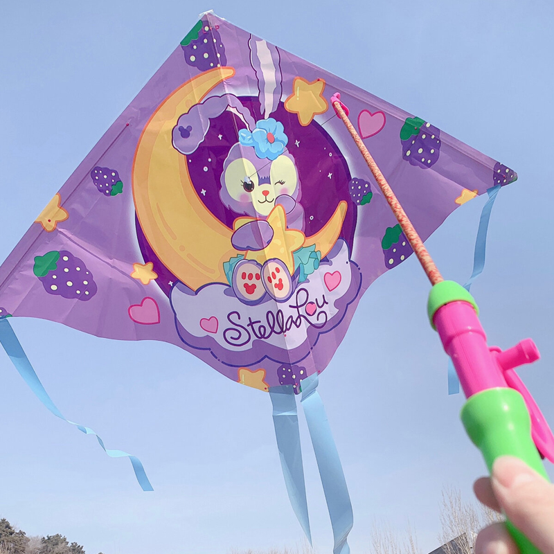 鱼竿风筝儿童手持微风易飞高级潍坊线轮新型风筝纸鸢大人专用高档