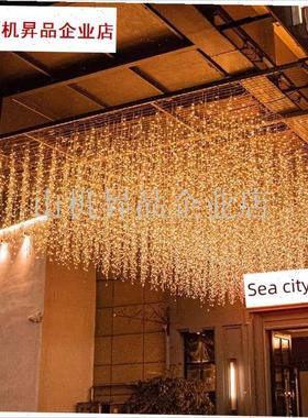 冰带瀑布流水灯Ledp小彩灯闪烁串灯星空太阳能大气灯商场装饰灯.