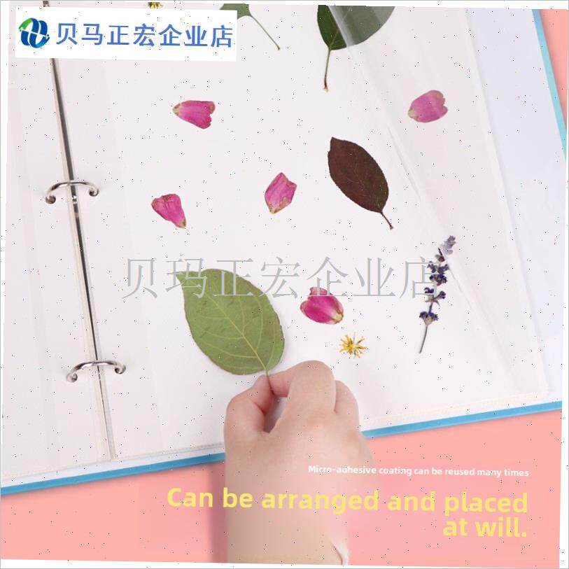植物标本b收集册干花册压q花树叶收纳册diy自粘贴式覆膜相册活页