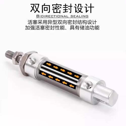 亚德客型MA系列小型气缸MA16/20X25/32/40/50X75/100/200SCA