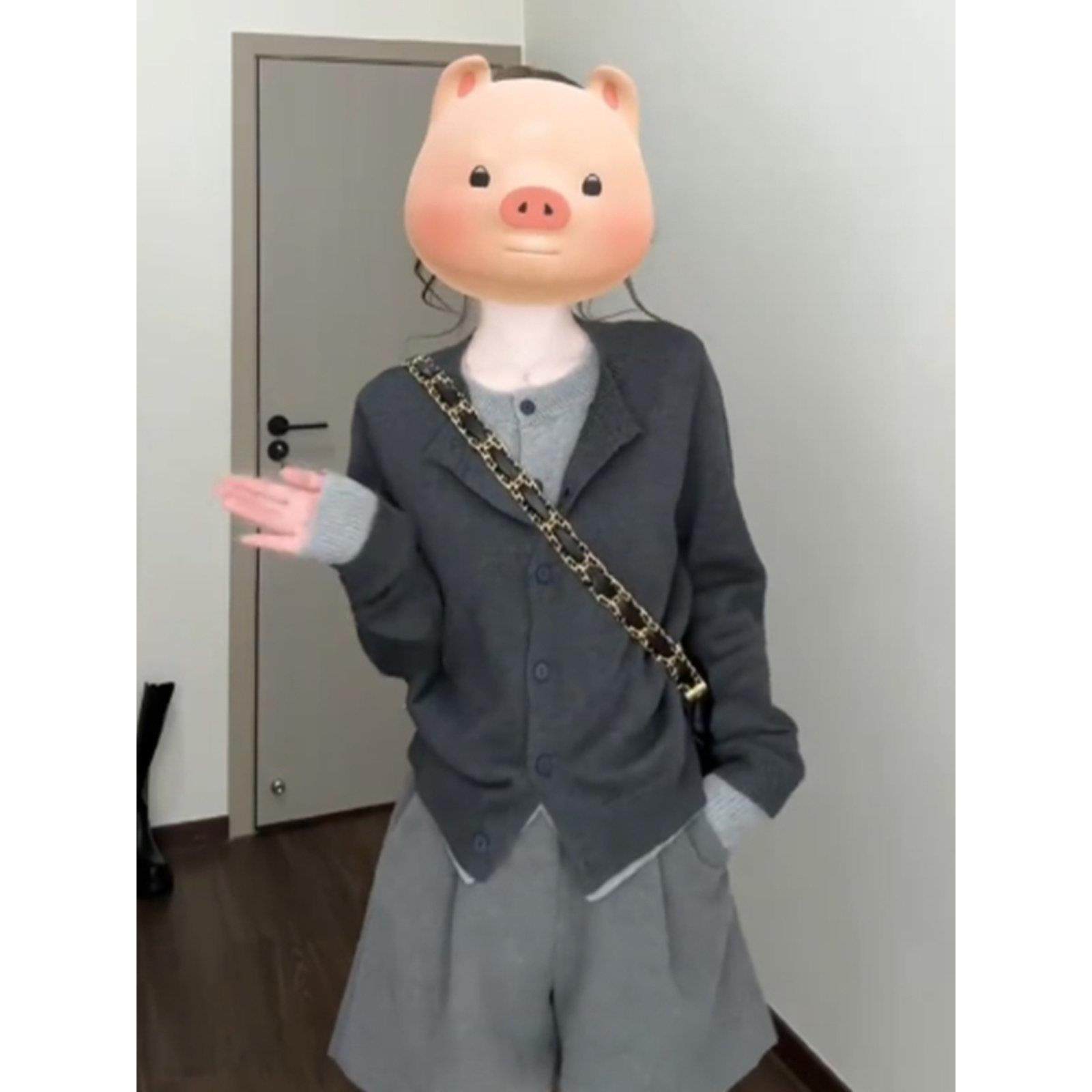 学院身灰色假两件拼接毛衣外风套女2025早秋季修新款短款24029针,个性定制/设计服务/DIY,毛衣加工定制,淘宝优惠券,粉丝福利购,淘宝优惠卷