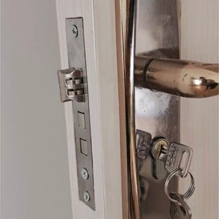铜卧室门不锈钢钥匙通用型家用木门舌头门锁配件锁具锁芯锁舌