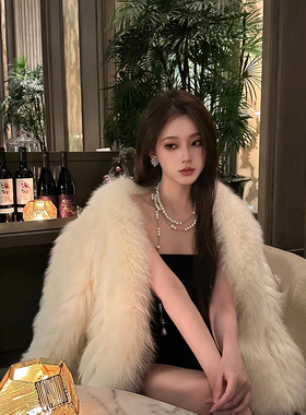 BXA气质女主珍珠项链女长款叠戴颈链小众设计2024新款锁骨链饰品