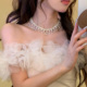 浪漫告白 轻奢白月光闪锆珍珠项链女温柔气质礼服颈链配饰锁骨链