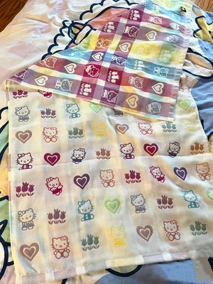 哈喽凯蒂猫全棉浴巾纱布新生婴儿