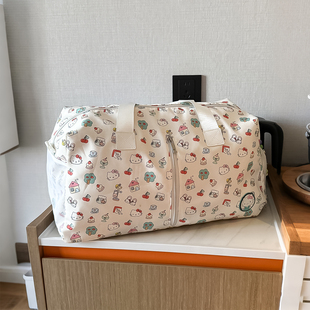 可爱猫咪旅行包女大容量可套拉杆箱手提行李袋短途登机包高颜值