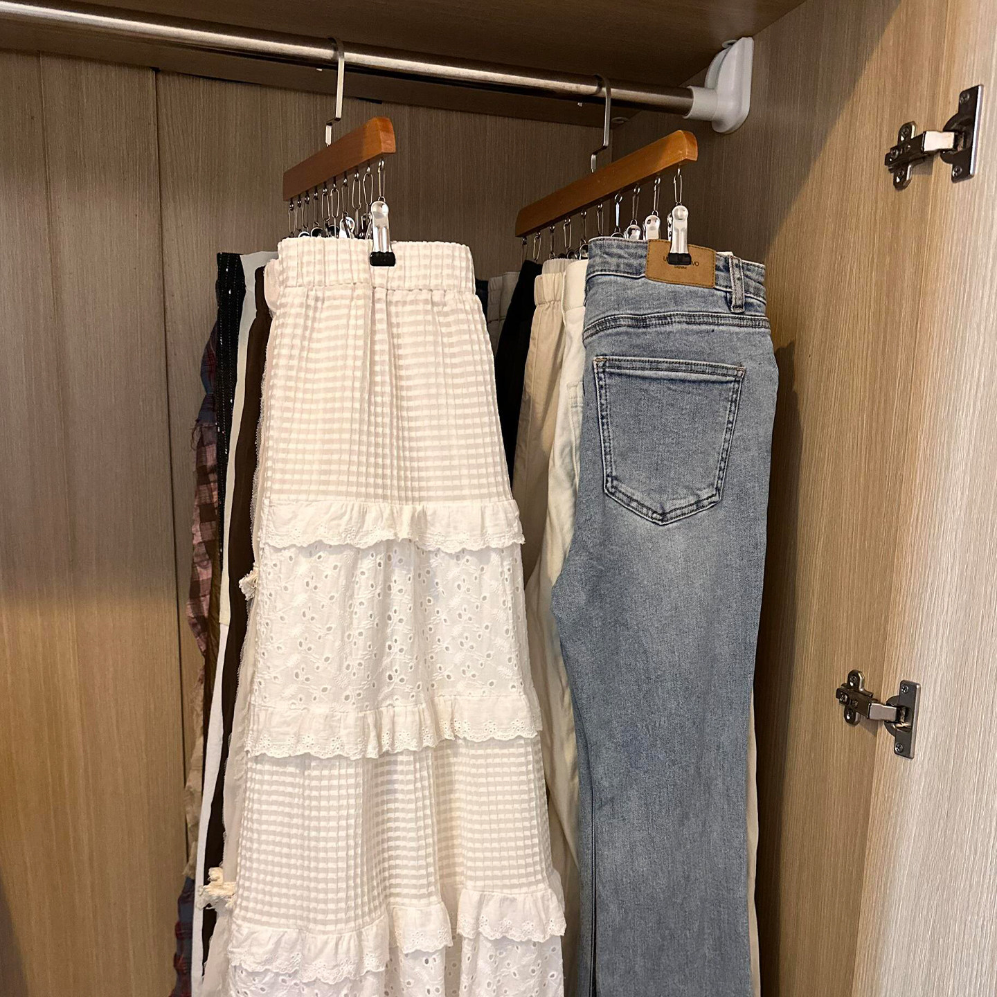 木质衣架带夹子多功能大容量宿舍家用衣柜挂钩挂架裤子收纳神器,收纳整理,塑料衣架,淘宝优惠券,粉丝福利购,淘宝优惠卷