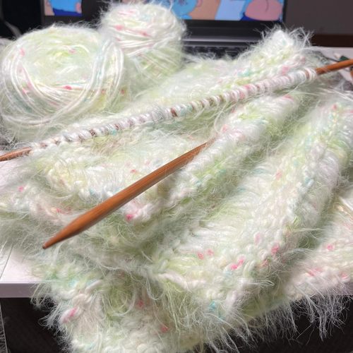 青青糯山围巾毛线手工diy编织