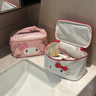 可爱猫咪化妆包女外出手提便携大容量旅行洗漱包化妆品分区收纳包